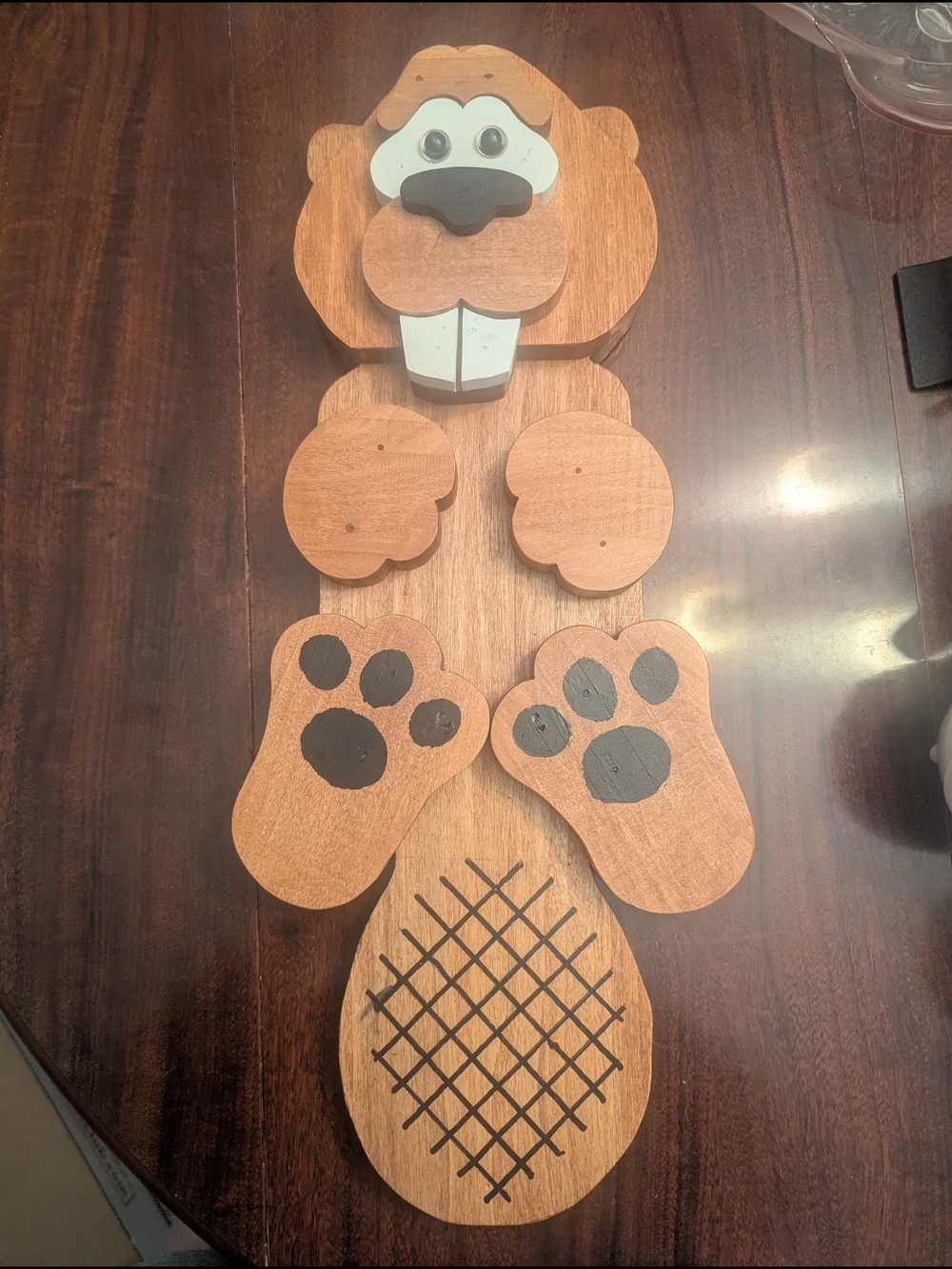 Handmade Wooden Beaver Wall Decor